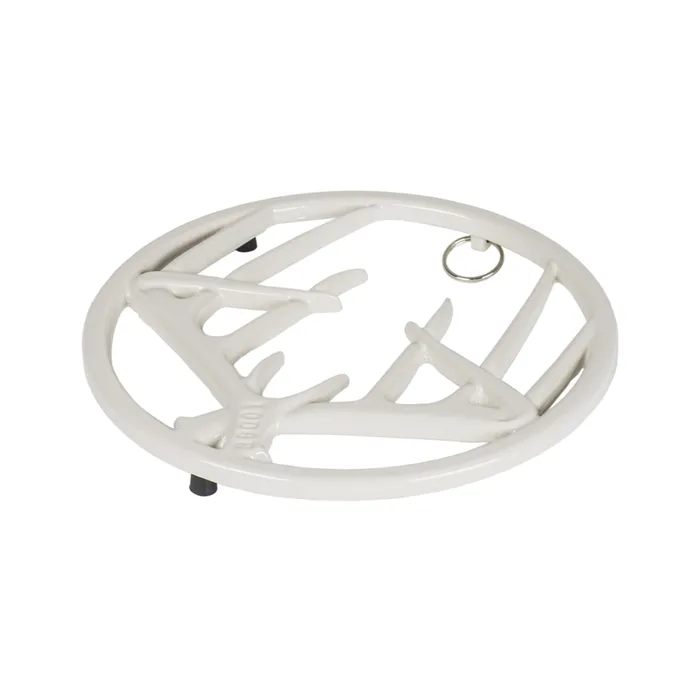 Lodge White Antler Cast Iron Trivet (Pack of 6)