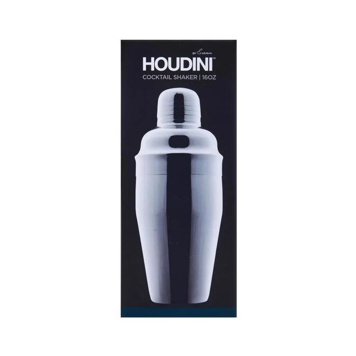 Houdini 16 oz Silver Stainless Steel Cocktail Shaker