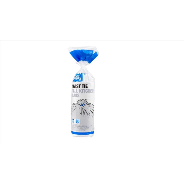 Iron-Hold 13 gal No Scent Tall Kitchen Bags Twist Tie 30 pk (Pack of 12)