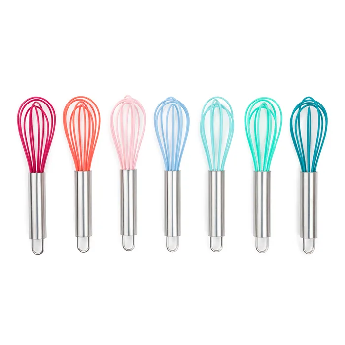 Core Kitchen Assorted Silicone/Stainless Steel Mini Whisk (Pack of 18)