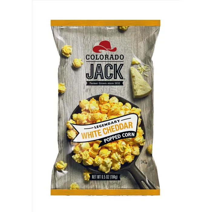 Colorado Jack Legendary White Cheddar Gourmet Popcorn 6.5 oz Bagged (Pack of 12)
