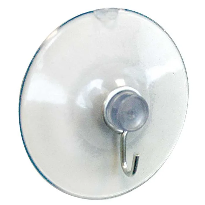 Crawford Large Plastic Suction Cup Hook 2.25 in. L 1 pk (Pack of 50)