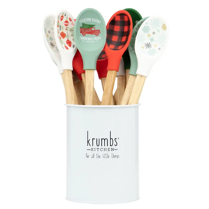 Krumbs Kitchen Assorted Silicone/Wood Mixing Spoon 0.15 oz (Pack of 24)