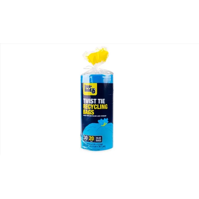 Iron-Hold 30 gal No Scent Recycling Bags Twist Tie 20 pk (Pack of 6)