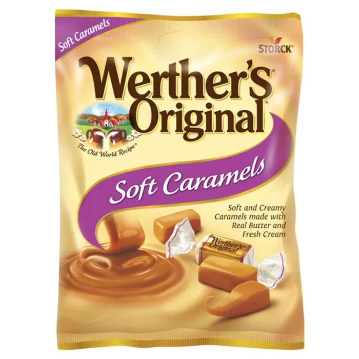 Werther's Original Butter/Fresh Cream Caramels 4.51 oz (Pack of 12)