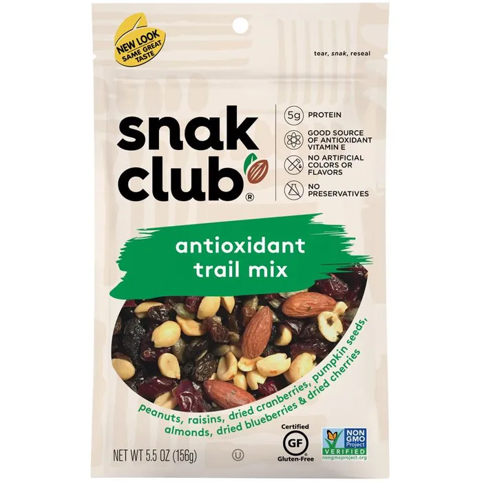 Snak Club Antioxidant Trail Mix 5.5 oz Bagged (Pack of 6)
