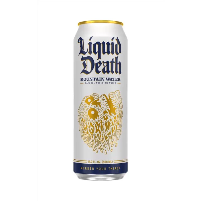 Liquid Death Mountain Water Spring Water 19.2 oz 1 pk (Pack of 12)