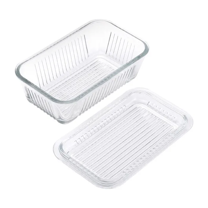 Lifetime Clear Glass Multi Function Butter Dish 1 pk (Pack of 4)