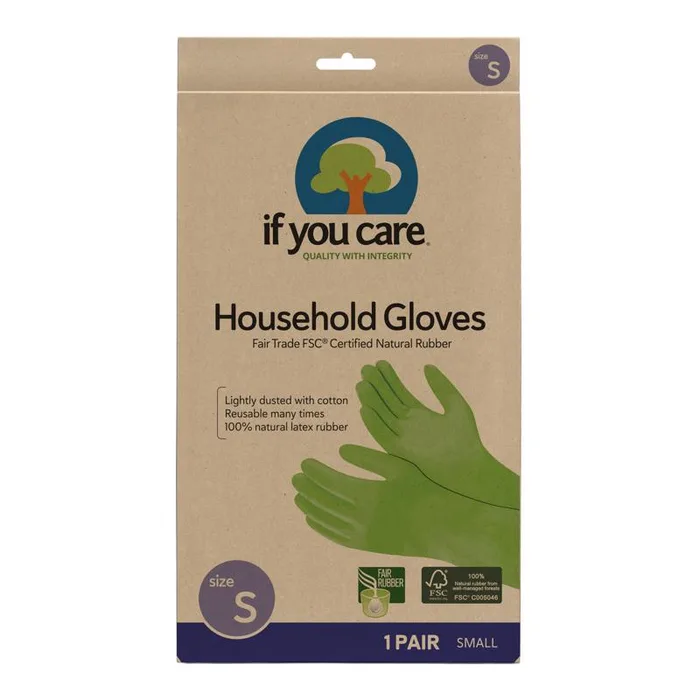 If You Care Green Rubber Small Latex Household Gloves (Pack of 12)