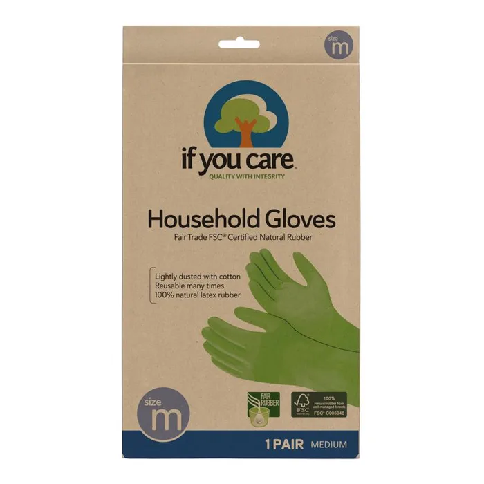 If You Care Green Rubber Medium Latex Household Gloves (Pack of 12)