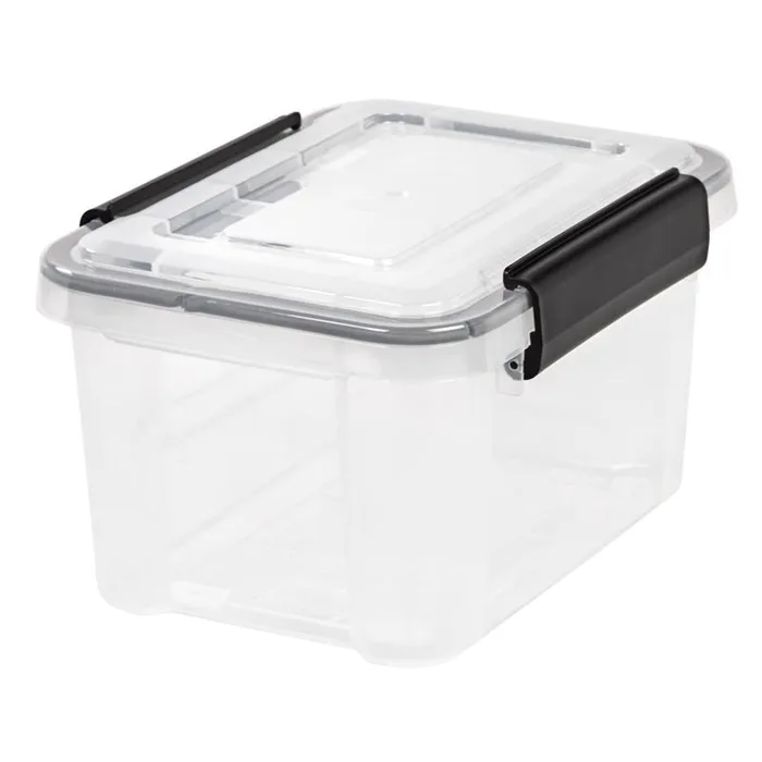 IRIS WeatherPro 6.5 qt Black/Clear Storage Box 6.50 in. H X 8.50 in. W X 11.50 in. D Stackable (Pack of 6)