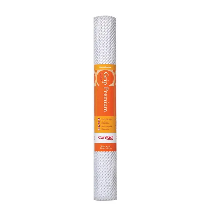 Con-Tact Grip Premium 4 ft. L X 20 in. W White Non-Adhesive Shelf Liner (Pack of 6)