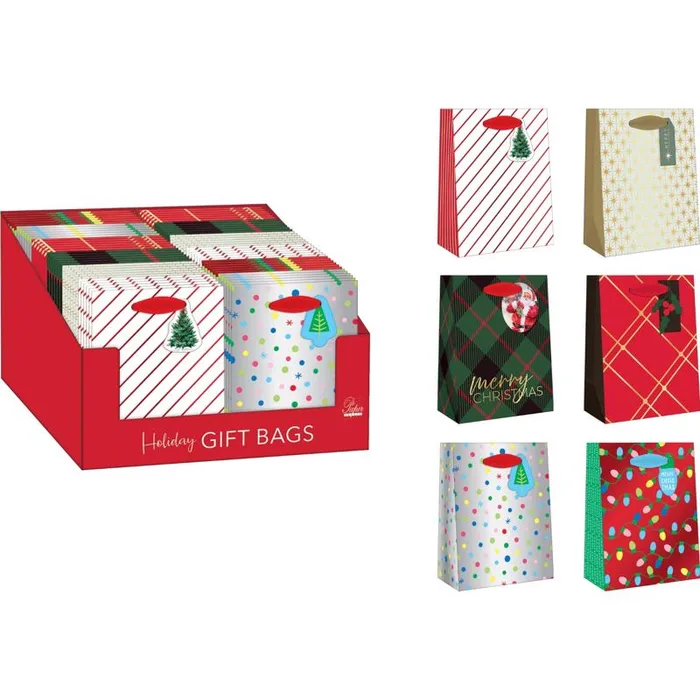 Paper Images Assorted Holiday Small Treated Gift Bag (Pack of 72)