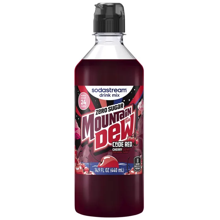 SodaStream Mountain Dew Code Red Zero Sugar Cherry Soda Mix 440 ml 1 pk