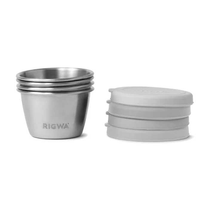 Rigwa Life 2.5 oz Stainless Steel Dressing Container 4 pk