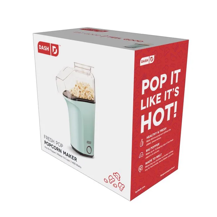 Dash Aqua 16 cups Air Popcorn Machine