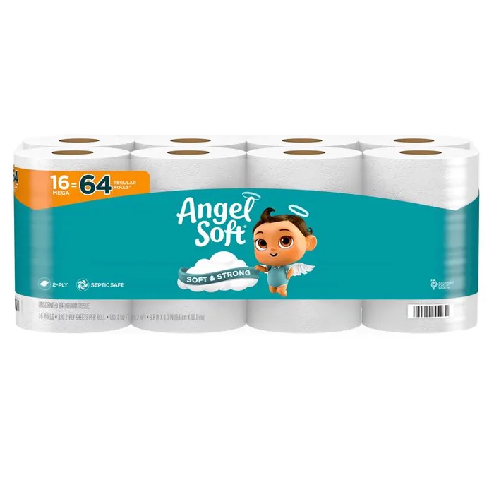 Angel Soft Toilet Paper 16 Rolls 320 sheet (Pack of 2)