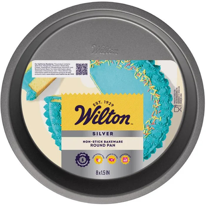 Wilton Silver 1.5 in. L 8 in. Round Cake Pan Gray 1 pc