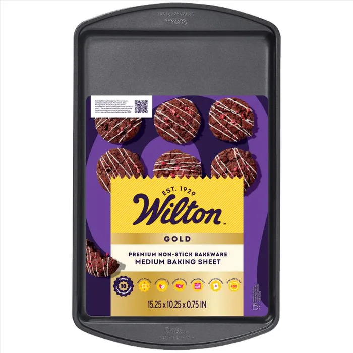 Wilton Gold 10 in. W X 15 in. L Medium Baking Sheet Gray 1 pc