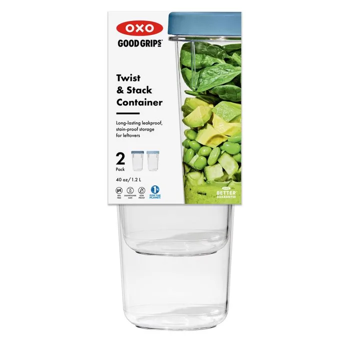 OXO Good Grips 40 oz Blue Food Storage Container Set 2 pk