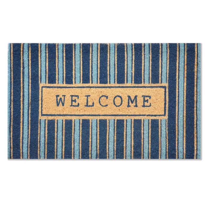 First Concept 18 in. W X 30 in. L Multi-Color Welcome Coir Door Mat