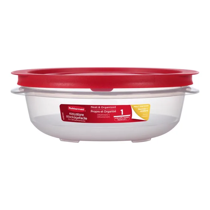 Rubbermaid Easy Store 4.55 cups Clear Food Container and Lid 1 pk (Pack of 4)