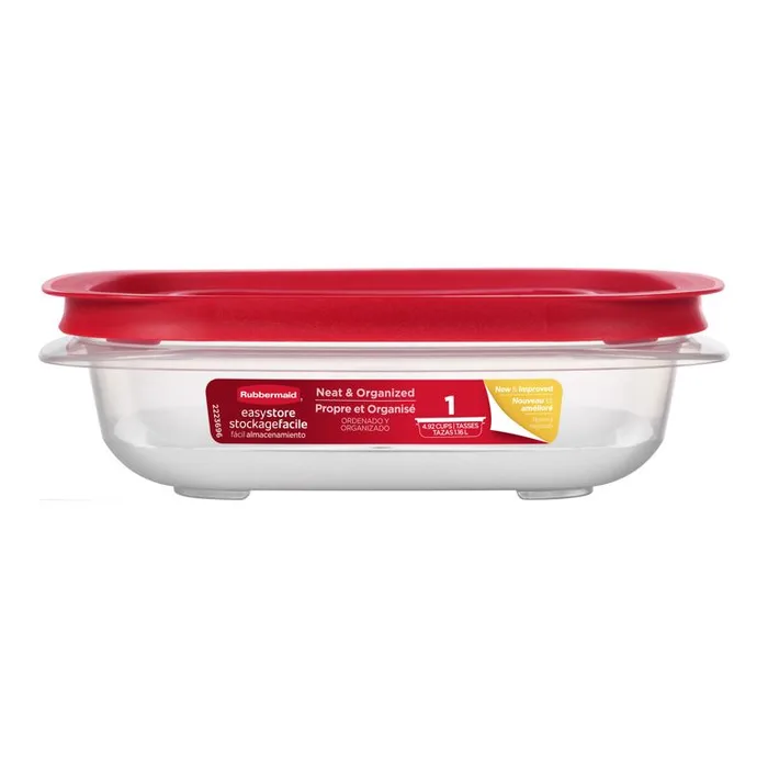 Rubbermaid Easy Store 4.92 cups Clear Food Storage Container 1 pk (Pack of 4)