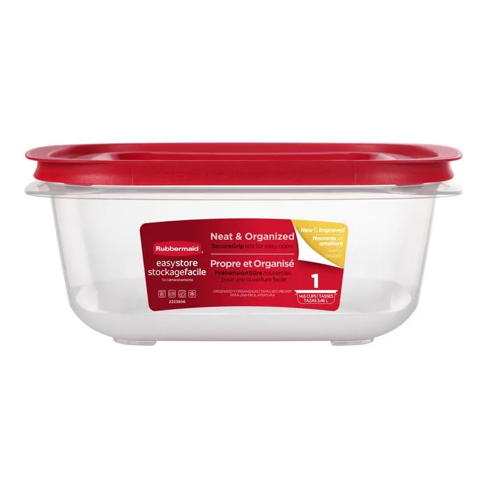Rubbermaid Easy Store 14.6 cups Clear Food Container and Lid 1 pk (Pack of 2)