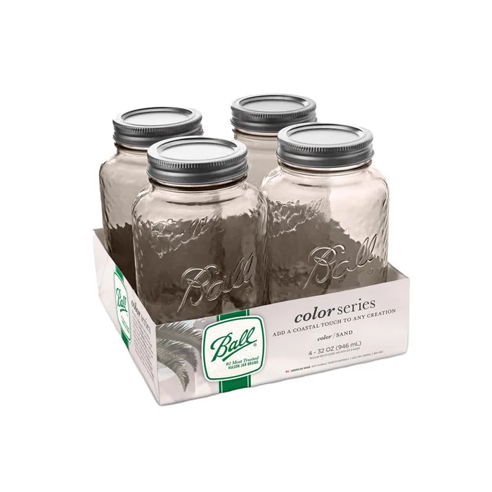 Ball Color Series Regular Mouth Mason Jar 32 oz 4 pk
