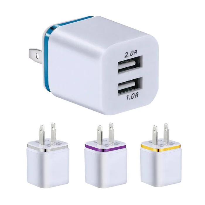 Diamond Visions 2 Port USB Wall Charger (Pack of 24)