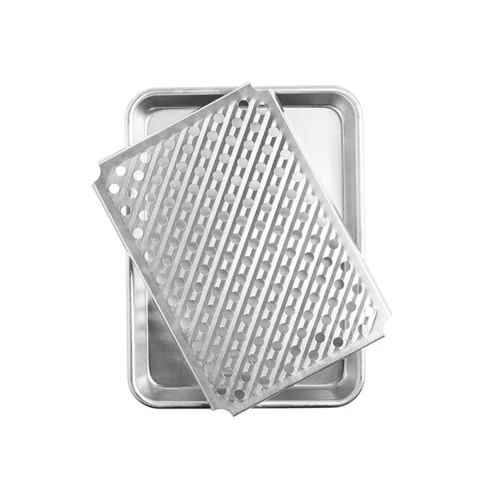 Nordic Ware Aluminum Baking Sheet with Cooling Rack 12.1 in. Silver
