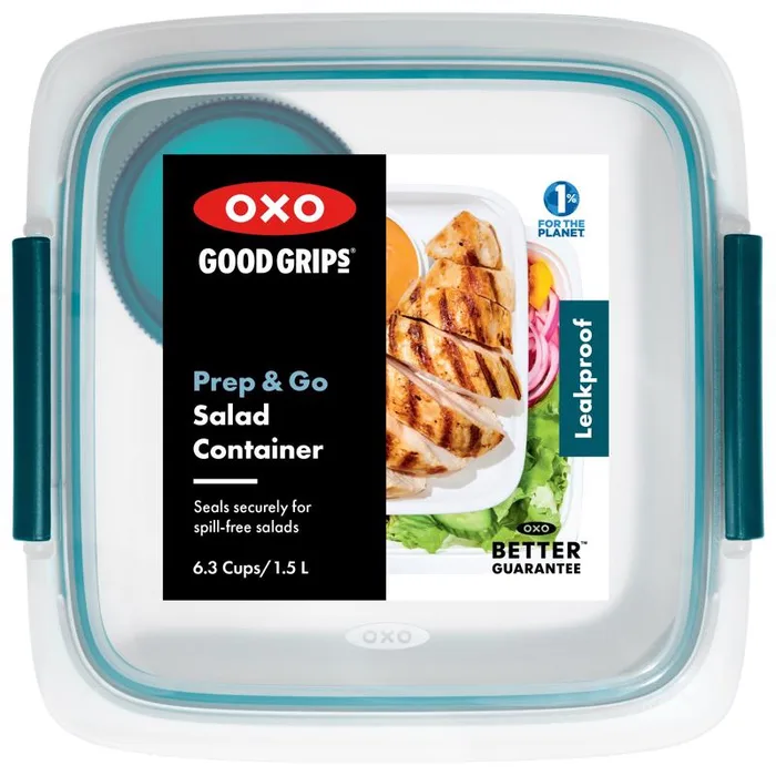 OXO Good Grips 6.3 cups White and Blue Split Food Container w/Lid 1 pk
