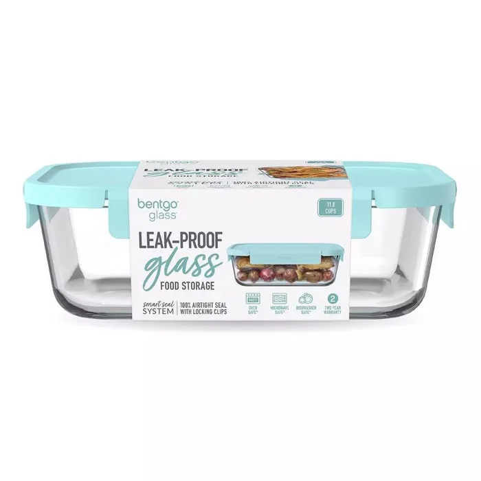 Bentgo 11.8 cups Aqua Food Storage Container 1 pk (Pack of 4)