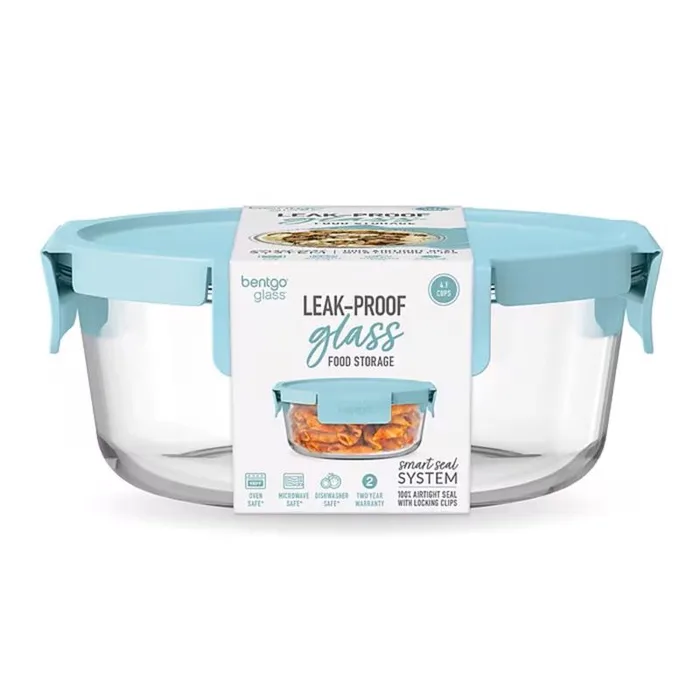 Bentgo 4.1 cups Aqua Food Storage Container 1 pk (Pack of 6)