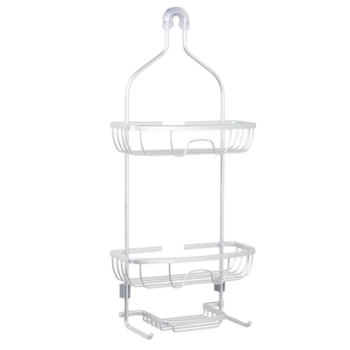 Zenna Home 24 in. H X 11 in. W X 4.88 in. L Brushed Shower Caddy