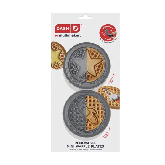 Dash Metal Mini Waffle Removable Plates (Pack of 6)