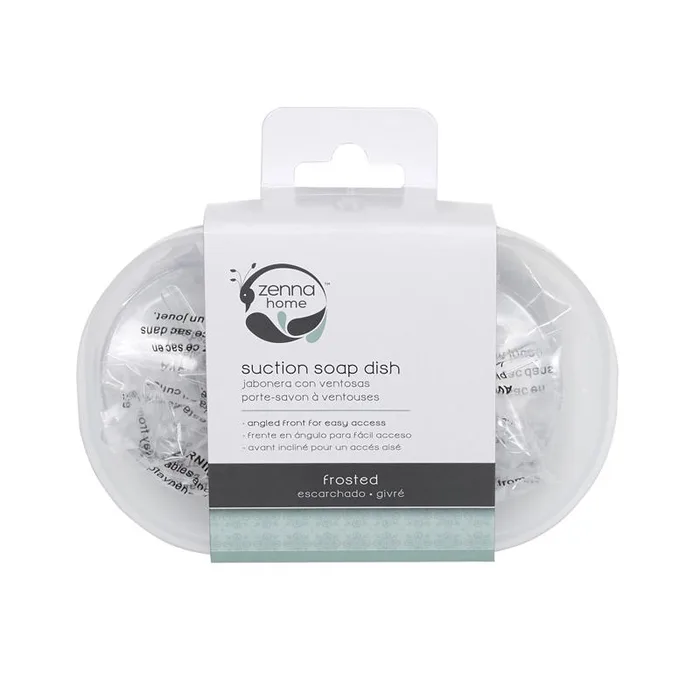 Zenna Home Frost Clear Plastic Soap Dish (Pack of 2)