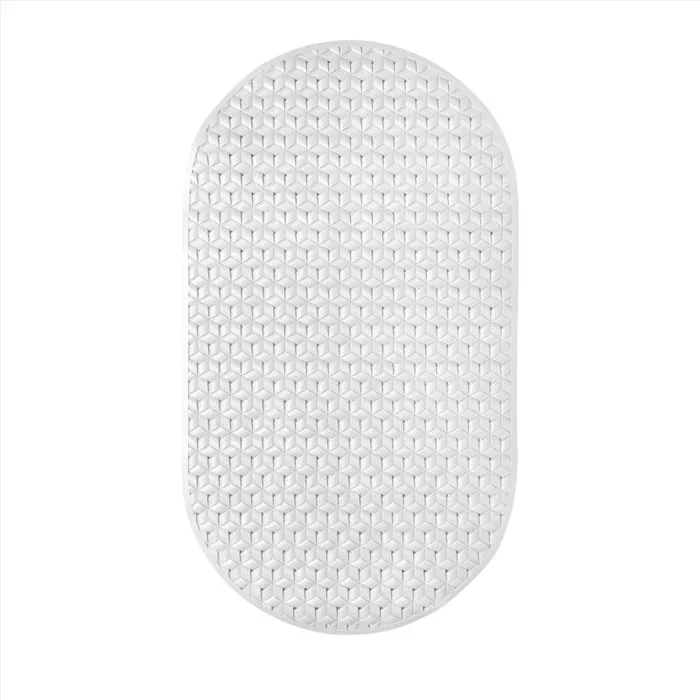 Zenna Home 27-1/2 in. L X 15-7/16 in. W White Thermo Plastic Elastomer Bath Mat