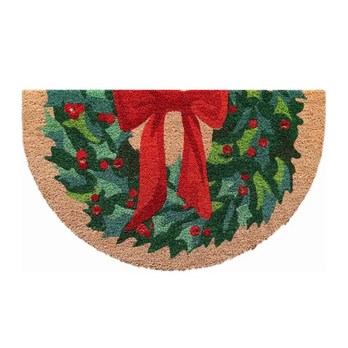 Test Rite 18 in. W X 30 in. L Multi-Color Wreath Coir Door Mat (Pack of 6)