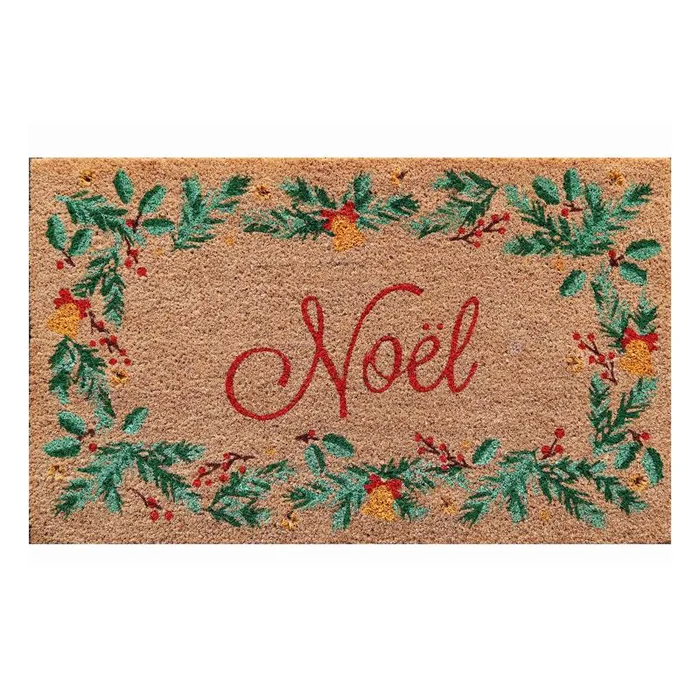 Test Rite 18 in. W X 30 in. L Multi-Color Noel Coir Door Mat (Pack of 6)