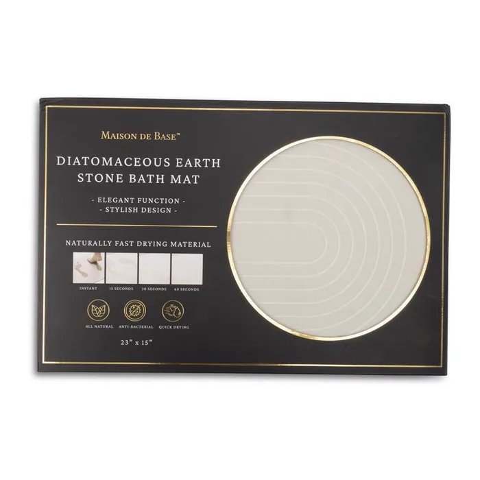 Core Home 24 in. L X 16 in. W White Rubber Bath/Shower Cushion Mat