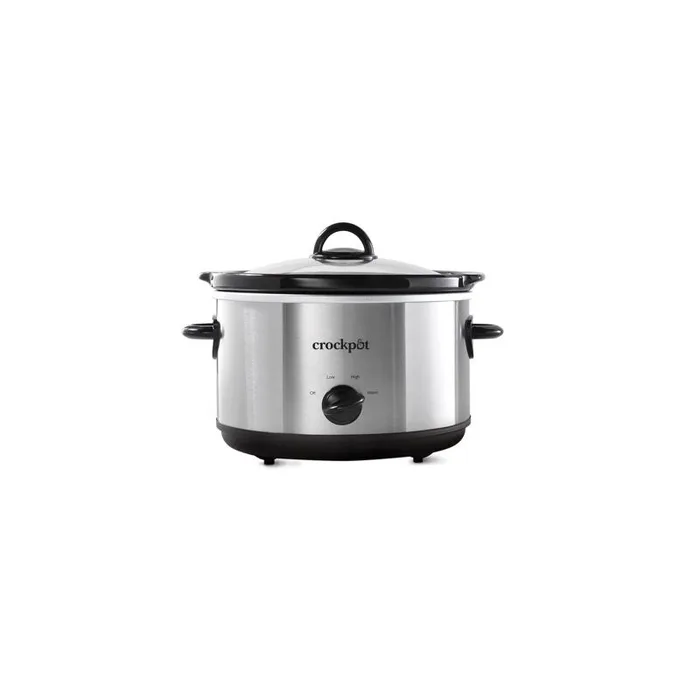 Crock-Pot 4.5 qt Black/Silver Stoneware Slow Cooker
