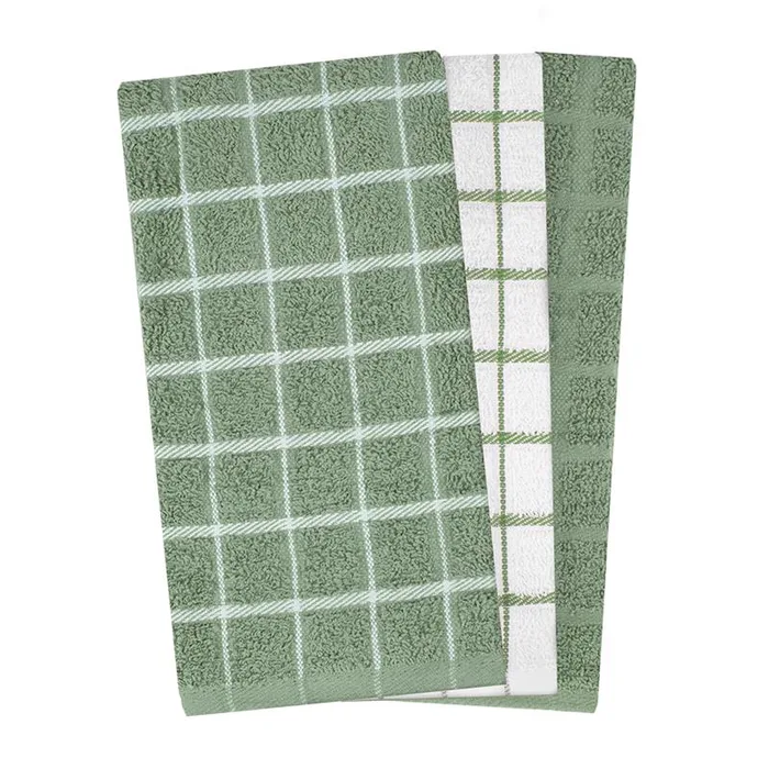 Ritz Juniper Cotton Kitchen Towel 3 pk (Pack of 3)