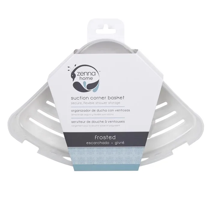 Zenna Home 2.5 in. H X 10.75 in. W X 7.3 in. L Suction Corner Basket
