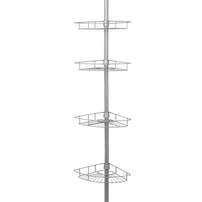 Zenna Home 97 in. H X 11.5 in. W X 8 in. L 4-Shelf Corner Shower Caddy