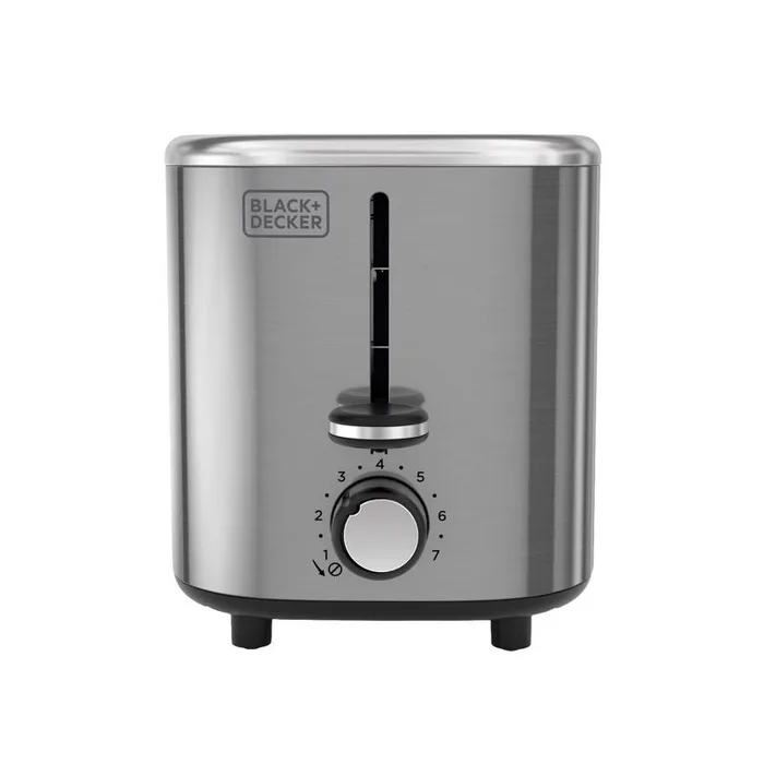 Black+Decker Stainless Steel Silver 2 slot Toaster 8.03 in. H X 7.2 in. W X 11.88 in. D