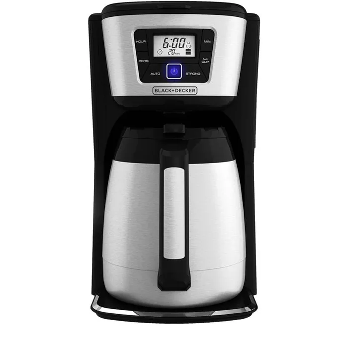 Black+Decker 12 cups Black/Silver Coffee Maker