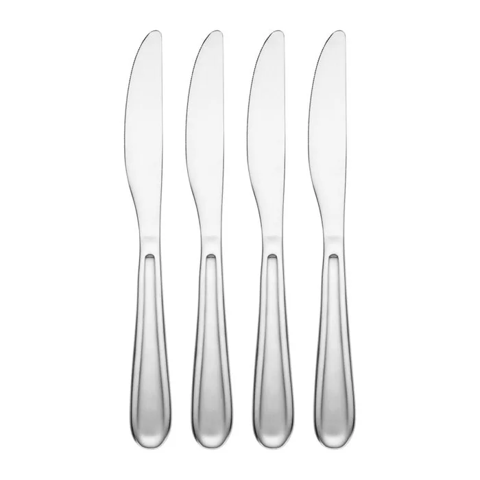 Cambridge Malibu Silver Stainless Steel Flatware Dinner Knife Set 4 pc