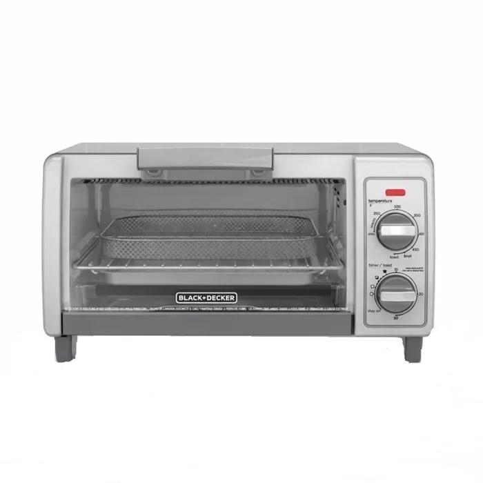 Black+Decker Stainless Steel Silver Toaster Oven 9.17 in. H X 11.97 in. W X 17.32 in. D