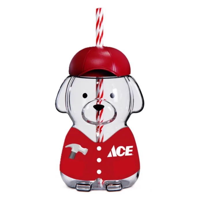 Core Home 20 oz Clear Dog Tumbler with Straw Lid (Pack of 12)